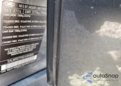 2014 Land Rover Range Rover Sport Sc from USA, damaged, VIN SALWR2TF6EA384906